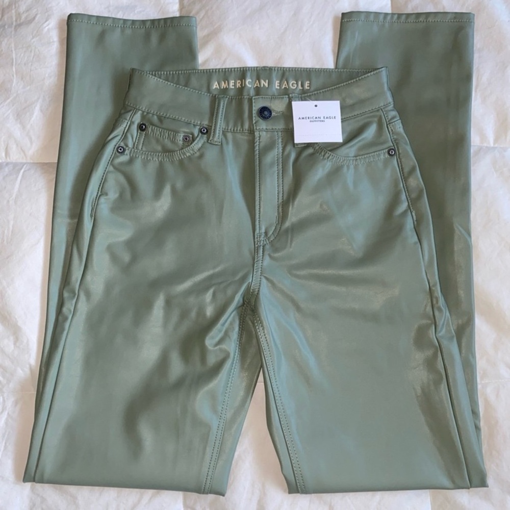 NWT AE Stretch Vegan Leather Pants